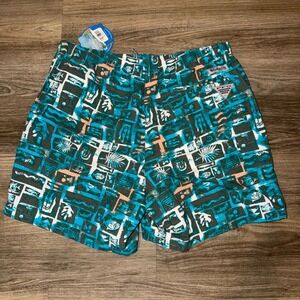 NWT Men's Columbia Omni Shade Swim Trunk Sz L Board Shorts Mesh Lined 6" Inseam